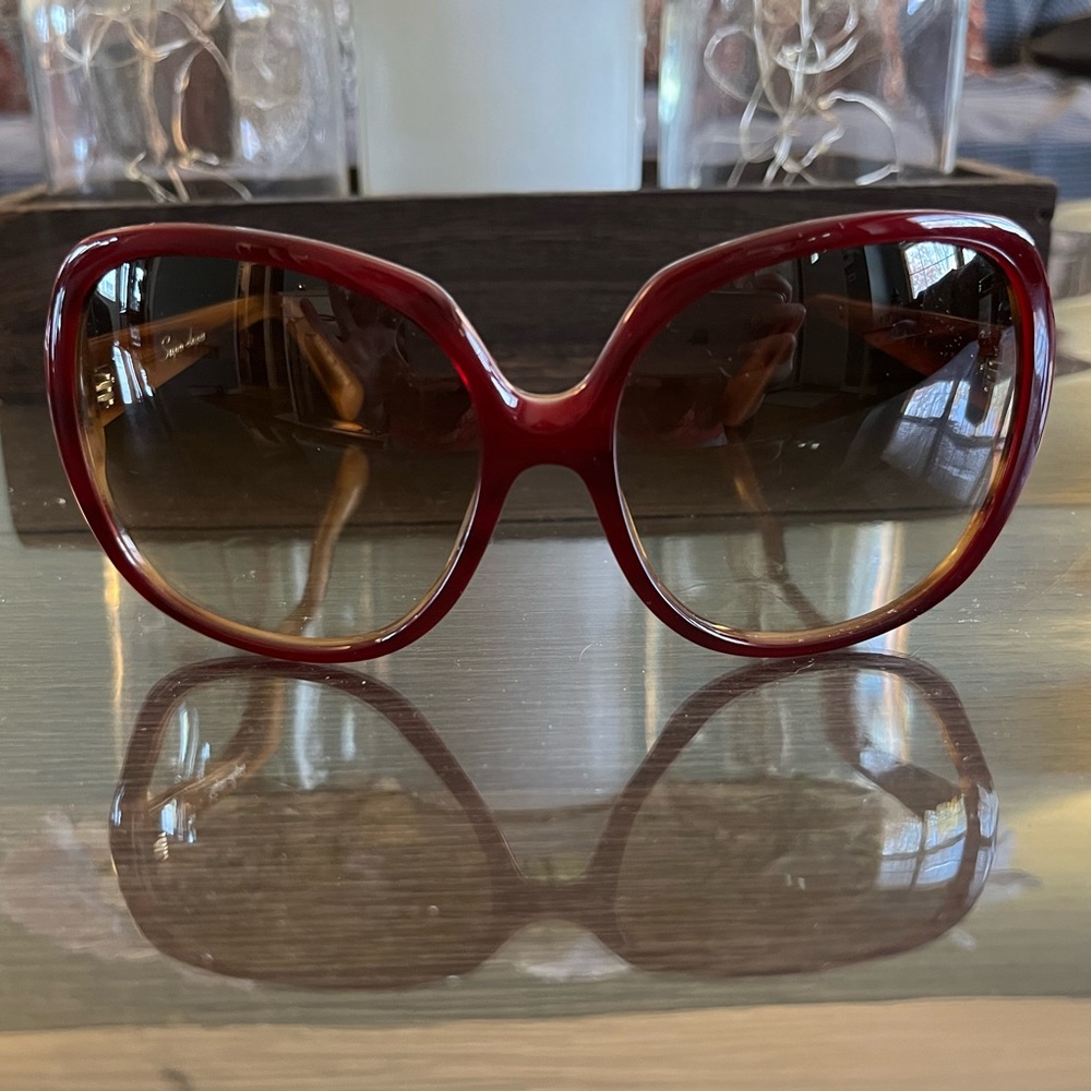 DITA Supa Dupa Oversized Sunglasses Red Tortoise/Brown Gradient LIKE NEW!